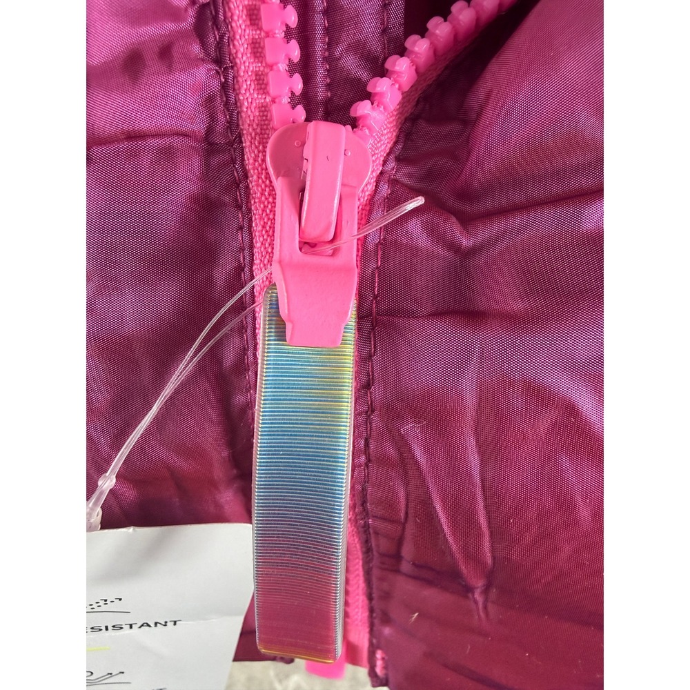 Champion Girls Puffer Jacket Magenta Pink Faux Fur Lined Hooded XL 14-16 NEW - Picture 16 of 17